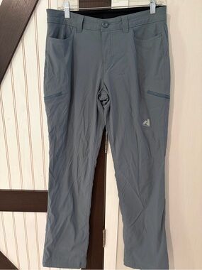Eddie Bauer First Ascent Womens Hiking Fleece Lined Pants Gray Straight Leg Sz 8